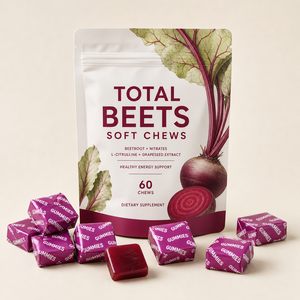 OEM <span class=keywords><strong>Total</strong></span> Beets Soft Chews avec racine de betterave, nitrites, L-citrulline, extrait de pépins de raisin et antioxydants, complément énergétique sain - Product Image 1