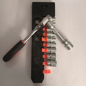Kit de clés à douilles à cliquet 1/2 pouce, 12 pièces, douilles codées par couleur bleues avec barre d'extension, ensemble d'outils manuels pour réparation automobile - Product Image 4