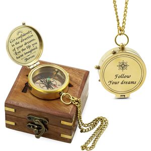 Boussole Nautique Vintage en Laiton ALFA NAUTICAL - Outil de Navigation Portable pour la Randonnée et les Mariages, Idéal comme Cadeau de Remise de Diplôme - Product Image 2