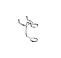 Support de rangement pour tournevis à double anneau métallique pour panneau perforé, organisateur d'outils à main, crochet pour panneau perforé pour garage et établi