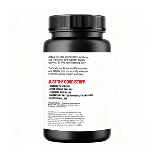 טבליות תוסף תזונה <span class=keywords><strong>BCAA</strong></span> (חומצות אמינו בעלות שרשרת עניבה) טהורות 3000 מיליגרם, לשיקום שרירים, באיכות מזון, מותג פרטי OEM סיטונאי - Product Image 3