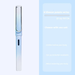 <span class=keywords><strong>Pluma</strong></span> de color degradado con punta electrónica de 0,5/0,38mm, EF-tip <span class=keywords><strong>pluma</strong></span> <span class=keywords><strong>estilográfica</strong></span> de tinta, bolígrafo de regalo de promoción de escritura de caligrafía - Product Image 4