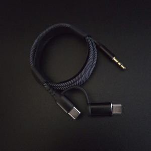 สายสัญญาณเสียงรถยนต์แบบถักลายงู 2 in 1 ชนิด Type C 8 พิน ต่อ DC 3.5 มม. - Product Image 1