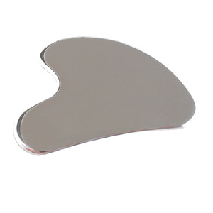 Tablero <span class=keywords><strong>Guasha</strong></span> Gua Sha Masaje para la cara Masajeador corporal de acero inoxidable Placa de raspado facial SPA Raspador <span class=keywords><strong>Guasha</strong></span> para cuello y espalda - Product Image 5
