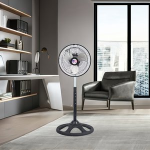 110V Electric Household Metal <b>Fan</b> for Indoor Cooling <b>Pedestal</b> Installation for Hotels and RVs - Product Image 2