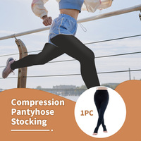 Collants de compression médicale 15-20 mmHg à bout ouvert pour le soutien des varices et l'amélioration des gonflements