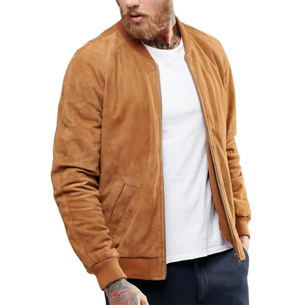 OEM Blank Mens Jackets Custom Logo Casual Corduroy Fabric Embroidery Patch Mature Jacket Bomber Men