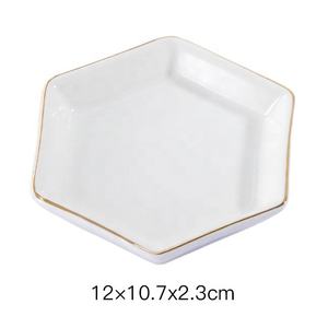 セラミックジュエリー皿トレイクリエイティブ磁器装身具複数形ラウンドスクエアトレイ誕生日感謝祭ギフト - Product Image 6