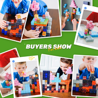 Blocs Magnétiques Ensemble de Portails Tuiles Magnétiques Blocs de Construction Jouets pour Tout-Petits STEM Jouets Sensoriels de Plein Air pour Garçons et Filles