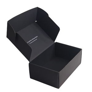 กล่องไปรษณีย์กระดาษลูกฟูกสีดำด้านแบบกำหนดเอง กล่องบรรจุภัณฑ์กระดาษแข็งลูกฟูกสำหรับธุรกิจขนาดเ<span class=keywords><strong>ล</strong></span>็กสำหรับเครื่องสำอาง - Product Image 3