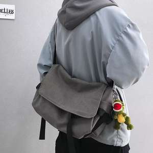 Bandolera de hombro de lona minimalista unisex, diseño de transporte doble informal - Product Image 5