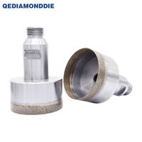 Foret diamanté à tige filetée de 4 mm à 165 mm de diamètre, forets diamantés pour machine de perçage automatique du verre CNC