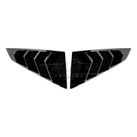 Haosheng Garniture de couvercle de persienne de fenêtre latérale arrière Garniture de persienne de fenêtre arrière en plastique aspect fibre de carbone pour Ford Mustang 2024 +