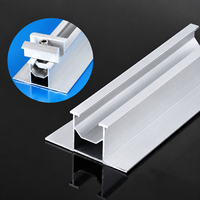 Kit de fixation photovoltaïque en aluminium anodisé pour mini-rails, idéal pour le montage de systèmes en entrepôt