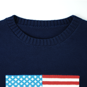 <span class=keywords><strong>Maglione</strong></span> Pullover da <span class=keywords><strong>uomo</strong></span> in lana lavorata a maglia da <span class=keywords><strong>uomo</strong></span> in lana <span class=keywords><strong>blu</strong></span> Navy con logo personalizzato Design all'ingrosso di AiNear e Odm manica lunga Jacquard bandiera americana <span class=keywords><strong>blu</strong></span> Navy - Product Image 2