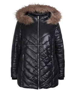 Veste matelassée pour femme, collection printemps 2021, vente en gros, vêtements d'hiver respirants, coupe-vent, à capuche, manches longues, grandes tailles - Product Image 5