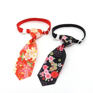 Japanische Zephyr Haustier Krawatte Katze Hund Zubehör verstellbare Größe Halsband kleine Hund Katze Krawatte auf Lager - Product Image 5