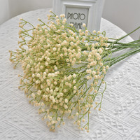 Bunga Baby Breath Plastik Buatan Tiruan Simulasi Tinggi Gypsophila Batang Bunga Buatan Tangan untuk Dekorasi Vas Pernikahan