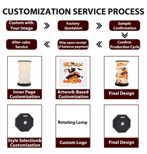 Lampe en papier <span class=keywords><strong>pliable</strong></span>, cadeau créatif écologique, lampe de bureau sans fil LED, haut-parleur pour téléphone portable, salon, table de chevet - Product Image 2