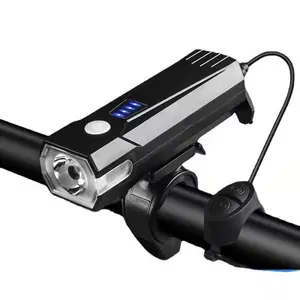 Rts Fiets Koplamp Met Hoorn Licht Usb Opladen Schat Multi-Functionele Hoge Helderheid Mountainbike Nacht Rijlicht