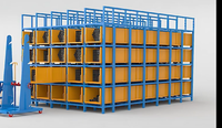 Étagère de stockage robuste en acier, certifiée CE, avec revêtement en poudre, protection contre la corrosion, type cassette, pour le stockage de matériaux longs