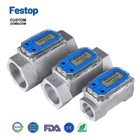 Hoge precisie aluminiumlegering elektronische turbine-stroommeter draagbare industriële diesel vloeibare olie sensor