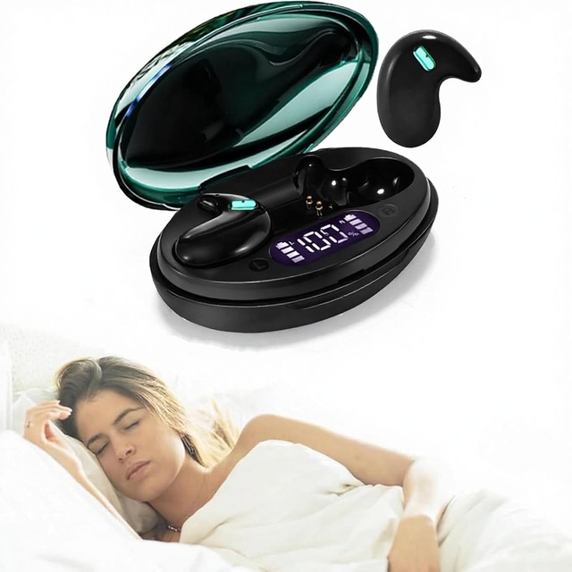 Sleep Earbuds In-Ear Ultra-Thin Wireless for 5.3 ANC Noise Blocking 6H Playtime Digital Display Ergonomic Mini