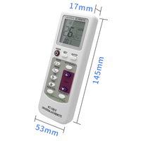 Télécommande universelle de remplacement pour climatiseur KT-109 II avec code fixe, matériau ABS blanc, infrarouge, 2 piles AAA