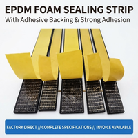 Bande de mousse EPDM adhésive acrylique simple face - Résistante au vieillissement thermique, étanchéité imperméable pour armoires et boîtiers électriques