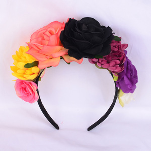 Serre-têtes en forme de <span class=keywords><strong>couronne</strong></span> de roses artificielles, nouveau design, pour fêtes d'anniversaire, mariages et coiffes de mariée - Product Image 2