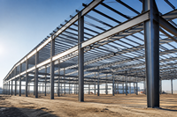 Bâtiment d'atelier préfabriqué en acier au design moderne, entrepôt métallique durable, construction industrielle en structure acier pour stockage en usine