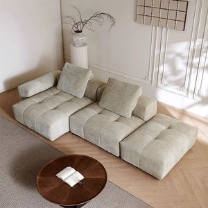 <span class=keywords><strong>Canapé</strong></span> modulable sans structure avec ottoman, chaise longue, accoudoirs, tissu chenille, coussins souples, <span class=keywords><strong>canapé</strong></span> compressible, combinaison DIY - Product Image 3