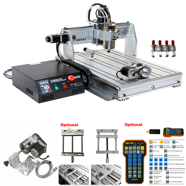 CNC Wood Engraving Machine CNC Router for Woodworking YOOCNC 6040Z Desktop CNC Engraving Machine for PVC PCB Wood Aluminum Work