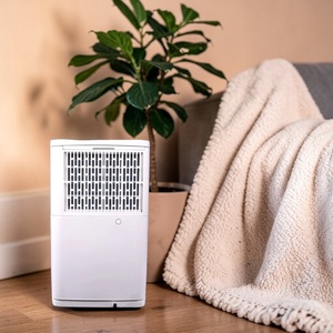 เครื่องลดความชื้นแบบคอมเพรสเซอร์ DHC พร้อมฟังก์ชั่นตั้งเวลา สำหรับใช้ในครัวเรือน รูปทรงทันสมัย ระบบละลายน้ำแข็งอัตโนมัติ เคลื่อนย้ายสะดวก - Product Image 1