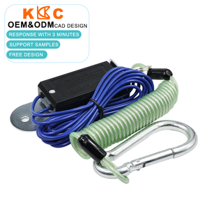 Trailer Breakaway Safety Cable Kit Complete <b>12V</b> <b>Switch</b> Coiled Wire with Carabiner Hook - Product Image 4