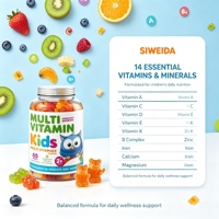OEM Gommes Multivitaminées pour Enfants Vitamines A C D E Complexe B Zinc Soutien Immunitaire Formule Quotidienne 60 Gommes