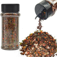 Poudre de Paillettes Holographiques Multiformes en Gros pour Noël, Réutilisable, Scintillante, pour Décoration Artisanale de Fêtes