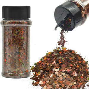 Vente en gros Bouteille de 2oz Biodégradable 24 Couleurs Extra Fine Nail Glitter Bulk Chunky Mix Glitter Poudre pour Gobelet Décoratif - Product Image 3