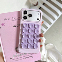 Coque de téléphone en silicone souple pour iPhone 17 Pro Max avec support magnétique en forme d'ours mignon, accessoire pour selfie, modèle Boyang
