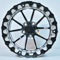 Jante forgée Beadlock noire brillante, usinée, 15 16 17 18 20 pouces, jante tout-terrain, 5x114.3 5x130 6x139.7 5x120 pour Ford Mustang GT BMW