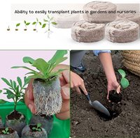 Bouchons de sol pour démarreur d'graines de jardin, racines de 36mm, faciles à transporter, granulés de pir, pour l'intérieur