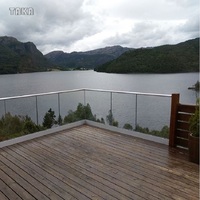 Rails de rambarde en aluminium U, sans cadre, en acier inoxydable, pour balcon, escalier, centre commercial, piscine, clôture