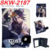 Dompet Kulit PU Nezuko Anime Terbaru, Kartun Keren, Hadiah Ulang Tahun Anak, Anti-Hilang, Portabel, Tempat Kartu ID, Kantong Koin, Grosir