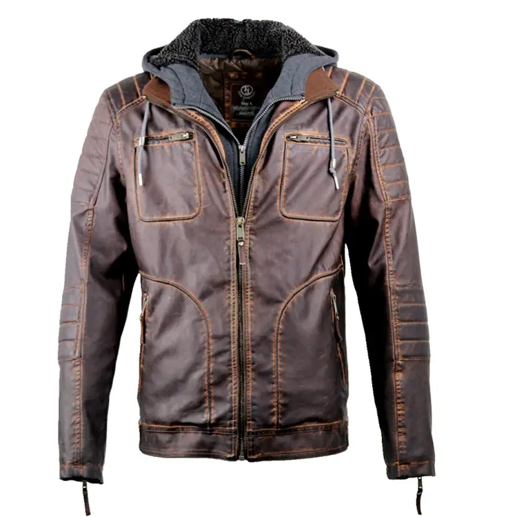 Blouson en cuir PU homme, tenue de marque, décontracté, pour motard, automne