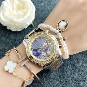 Đồng hồ thể thao thời trang nữ đầy màu sắc Gradient kim cương Ba mắt sáu Pin đường kính 38mm Quay số chuyển động thạch anh Miyota kính 16mm - Product Image 4