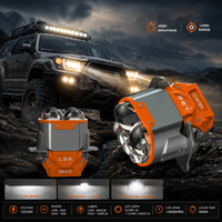 Nouvel Arrivage – Kit de Rénovation de Phares de Voiture Économique avec Lentille de Projecteur Bi-LED de 3 Pouces et Triple Laser, Faisceau Haut et Bas, pour la Plupart des Véhicules