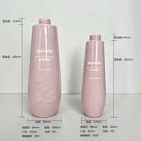 Bouteille de conditionneur pour animaux de compagnie 500ml 1000ml Forme ovale pour usage en salon avec pompe à verrouillage