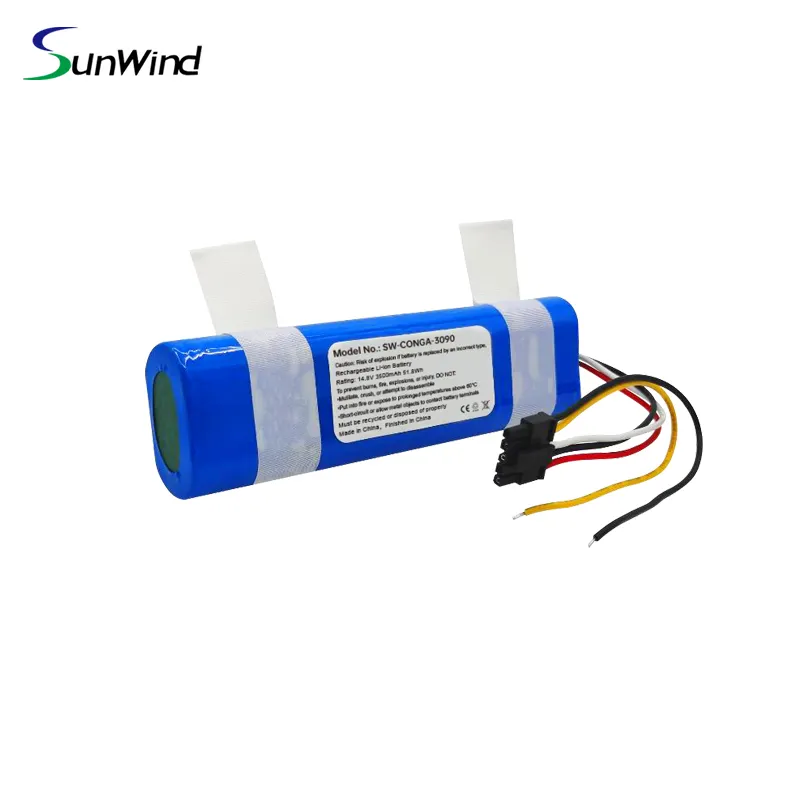 14.8V 3500mAh 2600mAh 리튬 이온 원통형 충전식 배터리 팩 Conga 3090 1690 로봇 진공 청소기