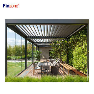 Pergola in Metallo Impermeabile con Lamelle Orientabili in Alluminio - Product Image 6