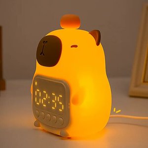 Réveil-lampe à thème Capybara avec système d'arrêt automatique et fonction snooze pour un usage quotidien par les enfants - Product Image 1